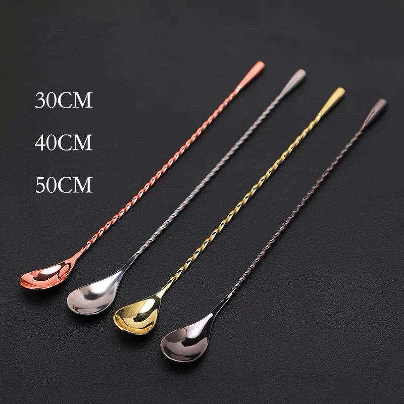 Bar Spoon Twisted - 30cm/40cm/50cm 크기의 물방울 모양 칵테일 바