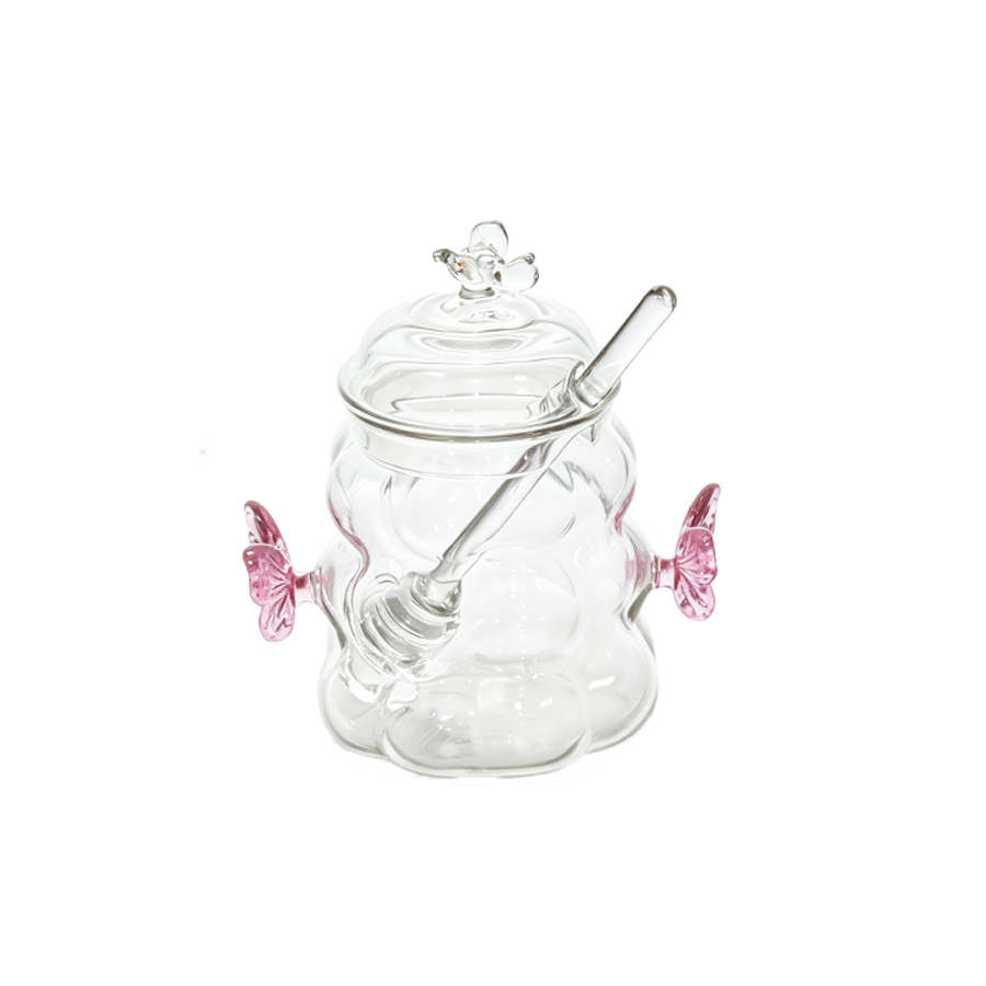 Highball Glass Set - 고내열성 붕규산 유리로 만든 꿀병으로, 벌
