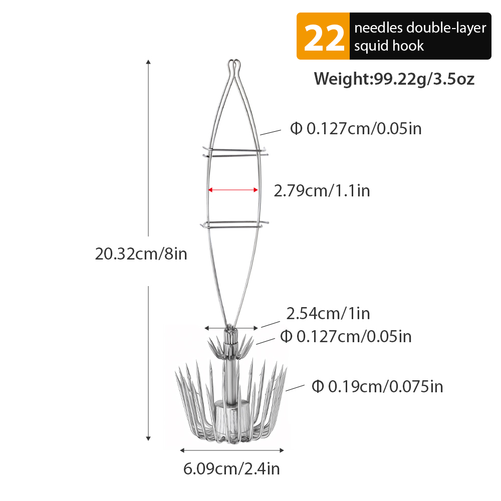 1개 대형 이중층 오징어 훅, 100g-200g 초대형 - Jigger Double Sided 리뷰 및 가격