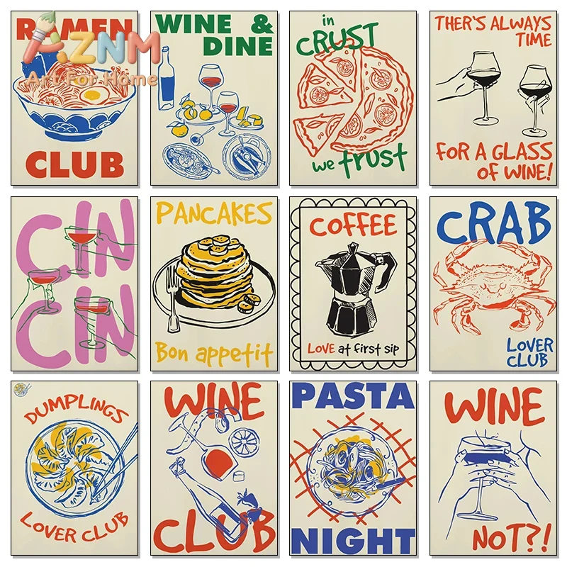 세련된 커피, 건배, 포스터, 레트로 와인, 파스타,  - Home Bar And Coffee 리뷰 및 가격
