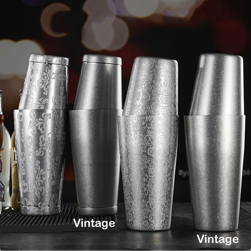 에칭 패턴 바 칵테일 셰이커 주석 세트가 포함된 보스턴 - Bitters Bottle Set 리뷰 및 가격