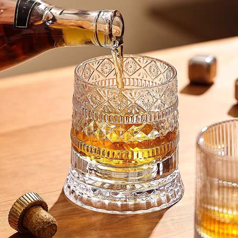 위스키 잔 회전식 위스키 잔 유리 받침대 포함 360도 - Highball Glass Set 리뷰 및 가격