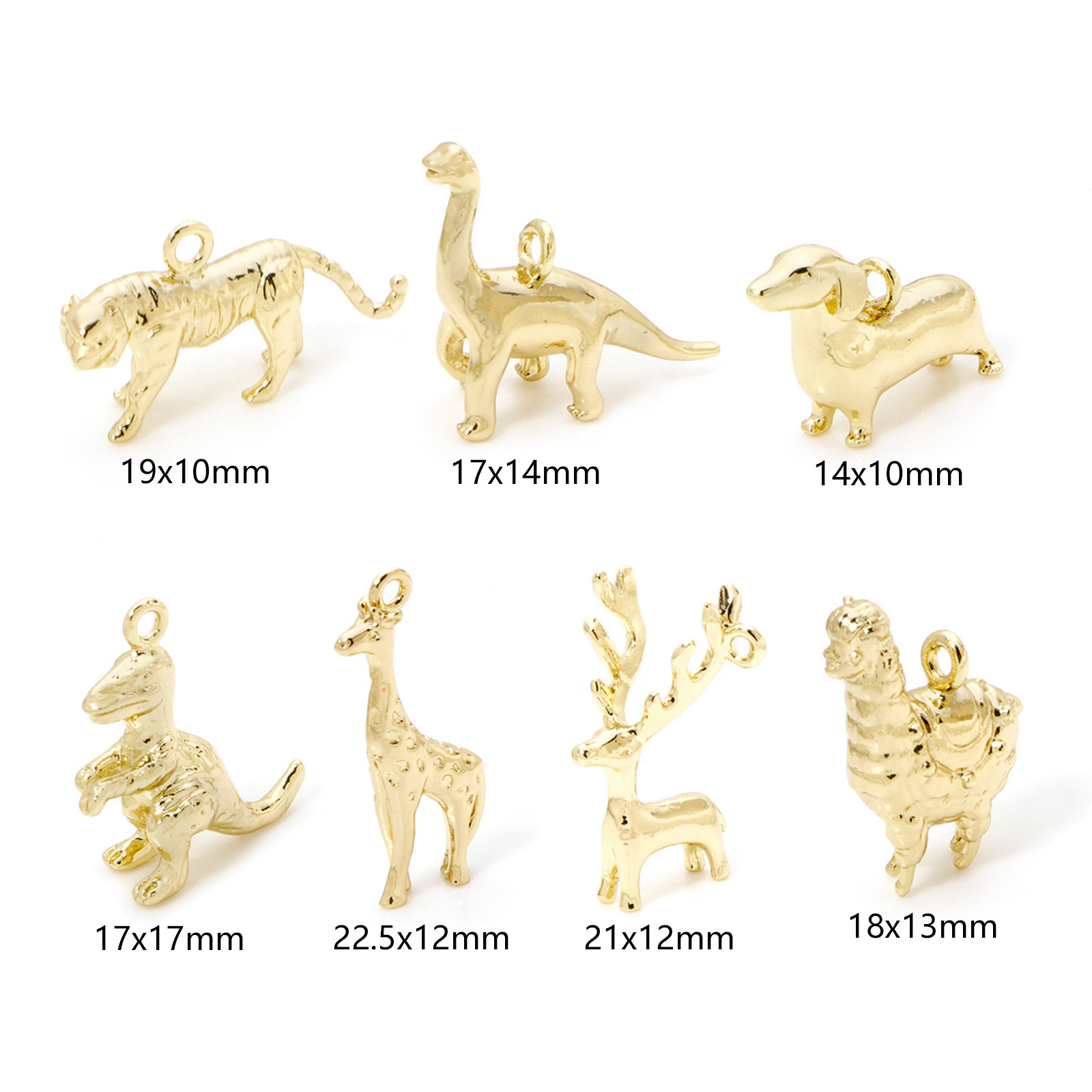 동물 황동 매력 18k 금 도금 동물 3D 공룡 알파카 - Bar Cart Gold 리뷰 및 가격