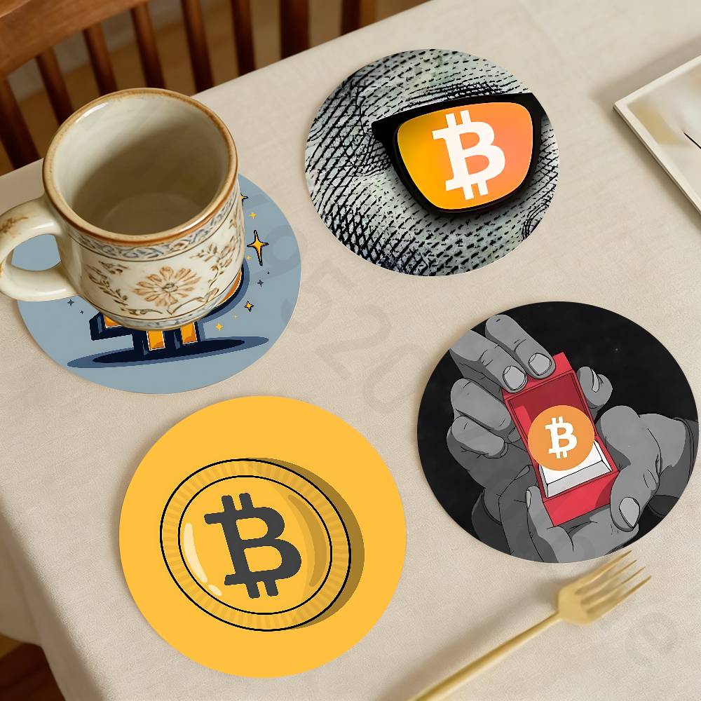 비트코인 암호화폐 Btc 나무 컵 받침대 차 커피 음료 - Bar Mat Rubber 리뷰 및 가격