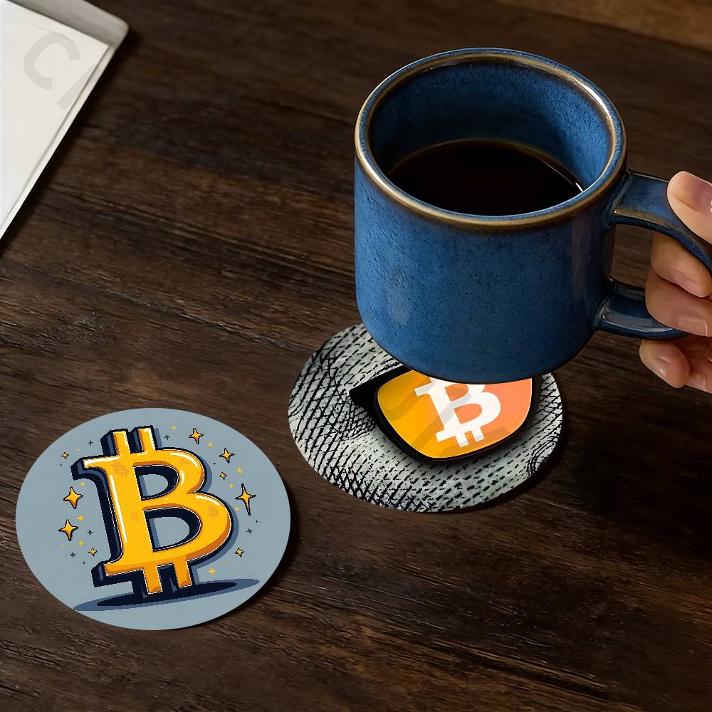 비트코인 암호화폐 Btc 나무 컵 받침대 차 커피 음료 - Bar Mat Rubber 리뷰 및 가격