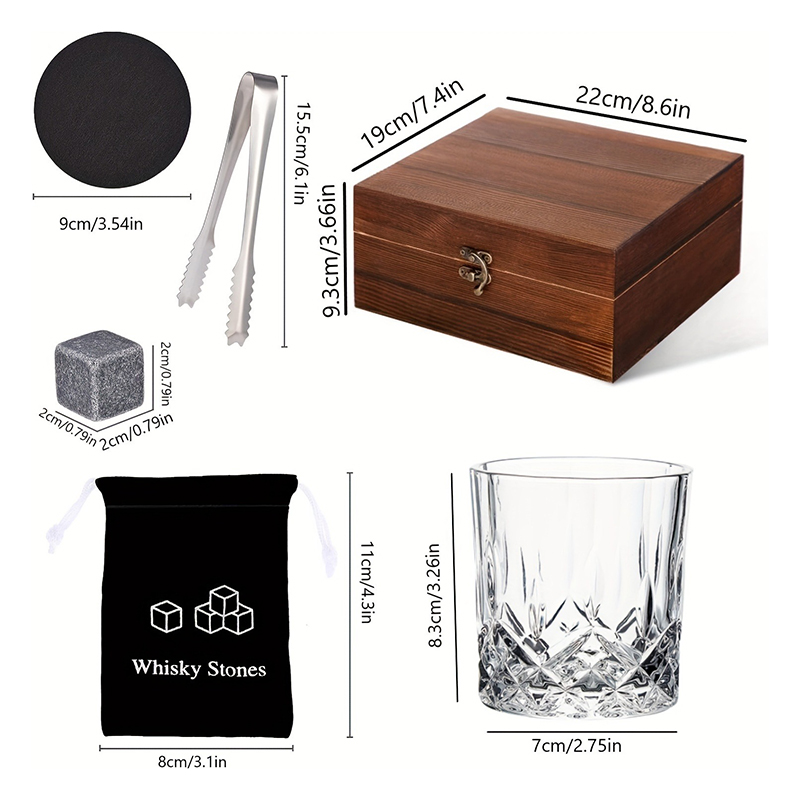 위스키 스톤 선물 세트, 재사용 가능한 위스키 스톤 8 - Highball Glass Set 리뷰 및 가격