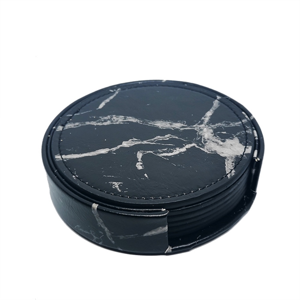 WOTOR 6PCS 스톤 그레인 가죽 컵 받침 방수 내 - Home Bar And Counter 리뷰 및 가격
