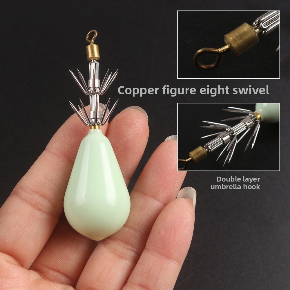 발광 오징어 낚시 미끼, 무게추가 있는 문어 훅, 이중 - Jigger Double Sided 리뷰 및 가격